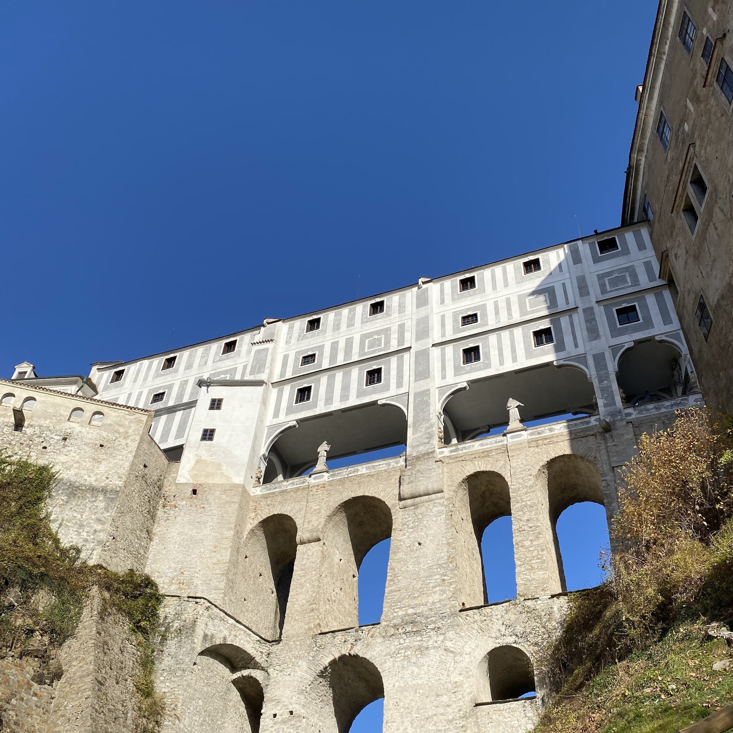 Cloak Bridge (Plášťový most) — Český Krumlov Castle